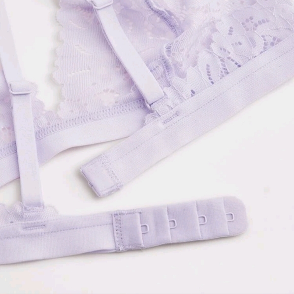 Lilac Lace Triangle Bralette - Picture 4 of 5
